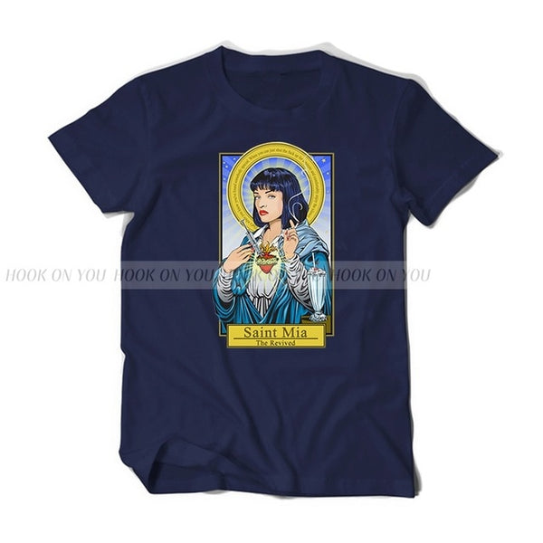 Pulp Fiction Tshirt 2018 New Men Women's Summer O-neck Mia T shirt Quality Cotton T-shirt Harajuku Tees Shirt Short Sleeve