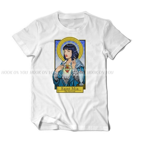 Pulp Fiction Tshirt 2018 New Men Women's Summer O-neck Mia T shirt Quality Cotton T-shirt Harajuku Tees Shirt Short Sleeve