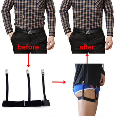 New men 2pcs/Pair S Holders Hidden Suspenders - Keeping Your Shirt Tucked In All Day nv