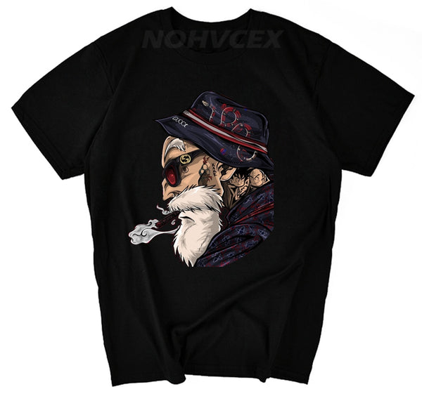 Summer Men T Shirts dragon ball  Master Roshi  Design T-Shirt is funny Short Sleeve Tops Cool Male Tee