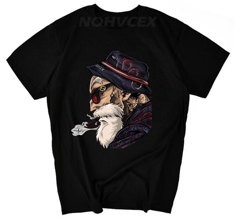 Summer Men T Shirts dragon ball  Master Roshi  Design T-Shirt is funny Short Sleeve Tops Cool Male Tee