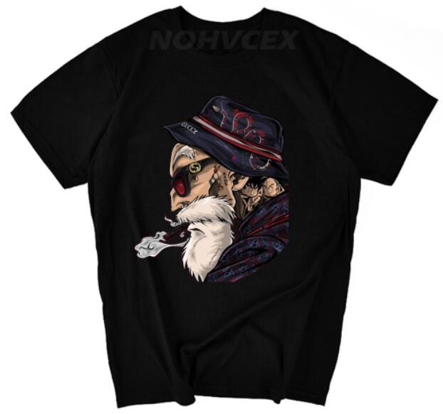 Summer Men T Shirts dragon ball  Master Roshi  Design T-Shirt is funny Short Sleeve Tops Cool Male Tee