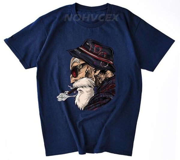 Summer Men T Shirts dragon ball  Master Roshi  Design T-Shirt is funny Short Sleeve Tops Cool Male Tee