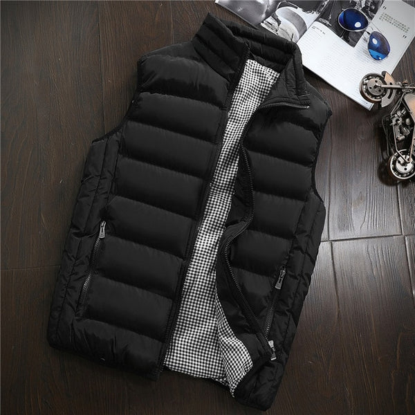 Vest Men New Stylish 2019 Autumn Warm Sleeveless Jacket Men Winter Waistcoat Men's Vest Fashion Casual Coats Mens Plus Size 1960