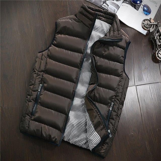 Vest Men New Stylish 2019 Autumn Warm Sleeveless Jacket Men Winter Waistcoat Men's Vest Fashion Casual Coats Mens Plus Size 1960