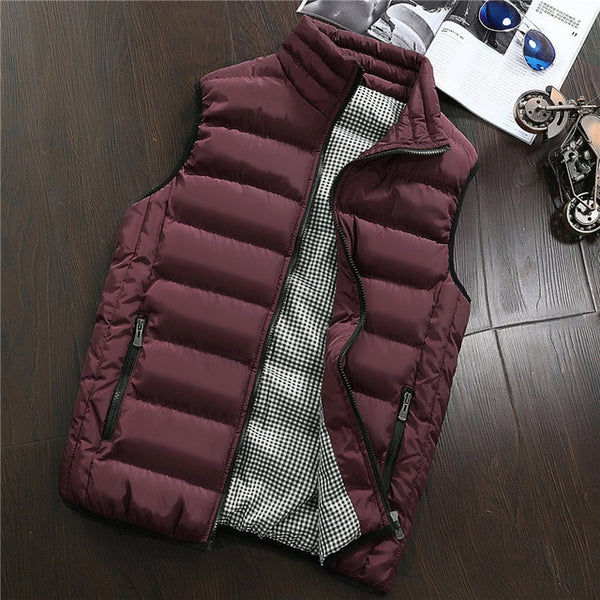 Vest Men New Stylish 2019 Autumn Warm Sleeveless Jacket Men Winter Waistcoat Men's Vest Fashion Casual Coats Mens Plus Size 1960