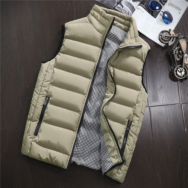 Vest Men New Stylish 2019 Autumn Warm Sleeveless Jacket Men Winter Waistcoat Men's Vest Fashion Casual Coats Mens Plus Size 1960