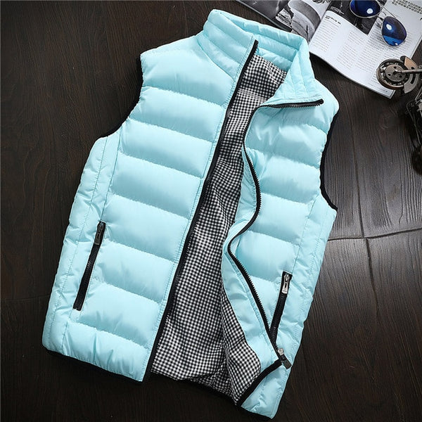 Vest Men New Stylish 2019 Autumn Warm Sleeveless Jacket Men Winter Waistcoat Men's Vest Fashion Casual Coats Mens Plus Size 1960
