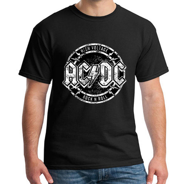 New fashion Camisetas AC/DC Heavy metal T Shirt Men Print T shirt Casual Tshirt O Neck cotton 100% for men Short Sleeve  NN