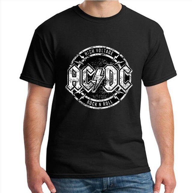 New fashion Camisetas AC/DC Heavy metal T Shirt Men Print T shirt Casual Tshirt O Neck cotton 100% for men Short Sleeve  NN