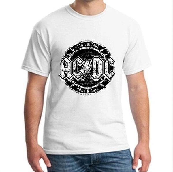 New fashion Camisetas AC/DC Heavy metal T Shirt Men Print T shirt Casual Tshirt O Neck cotton 100% for men Short Sleeve  NN