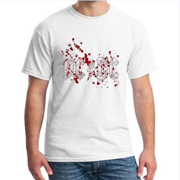 New fashion Camisetas AC/DC Heavy metal T Shirt Men Print T shirt Casual Tshirt O Neck cotton 100% for men Short Sleeve  NN