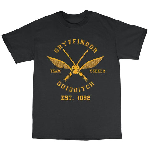 Quidditch T-Shirt 100% Cotton Gryffindor Hogwarts Goblet Of Fire Potter Harry   100% cotton tee shirt,  tops wholesale tee