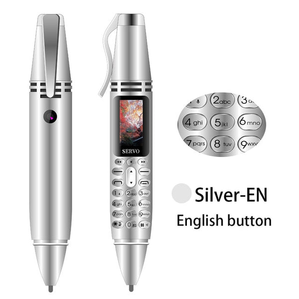 SERVO K07 Pen mini Cellphone 0.96" Tiny Screen GSM Dual SIM Camera Flashlight Bluetooth Dialer Mobile Phones with Recording pen