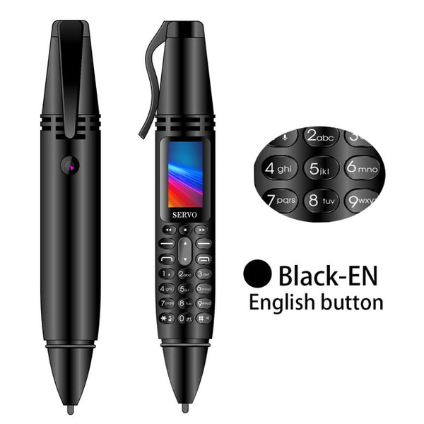 SERVO K07 Pen mini Cellphone 0.96" Tiny Screen GSM Dual SIM Camera Flashlight Bluetooth Dialer Mobile Phones with Recording pen