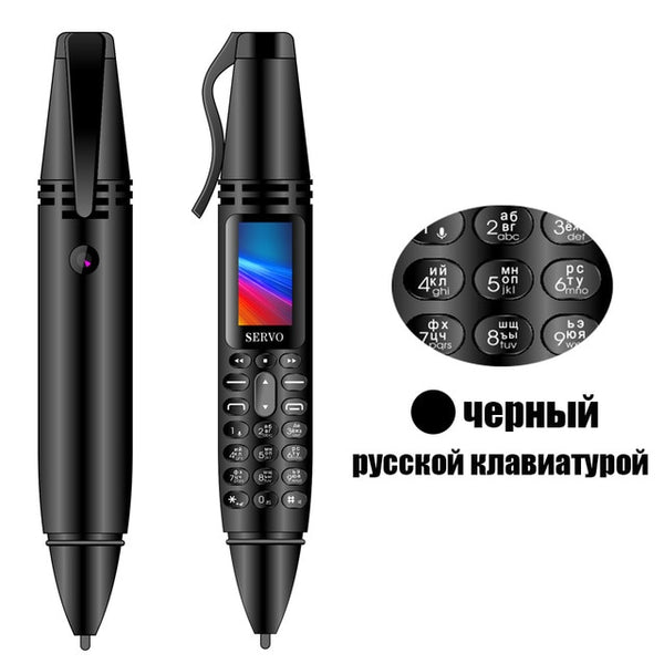 SERVO K07 Pen mini Cellphone 0.96" Tiny Screen GSM Dual SIM Camera Flashlight Bluetooth Dialer Mobile Phones with Recording pen