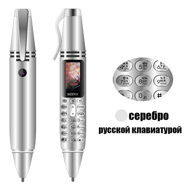 SERVO K07 Pen mini Cellphone 0.96" Tiny Screen GSM Dual SIM Camera Flashlight Bluetooth Dialer Mobile Phones with Recording pen