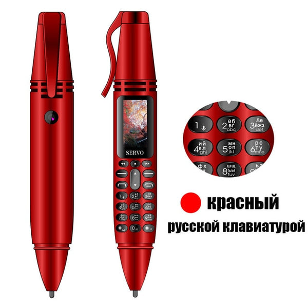 SERVO K07 Pen mini Cellphone 0.96" Tiny Screen GSM Dual SIM Camera Flashlight Bluetooth Dialer Mobile Phones with Recording pen