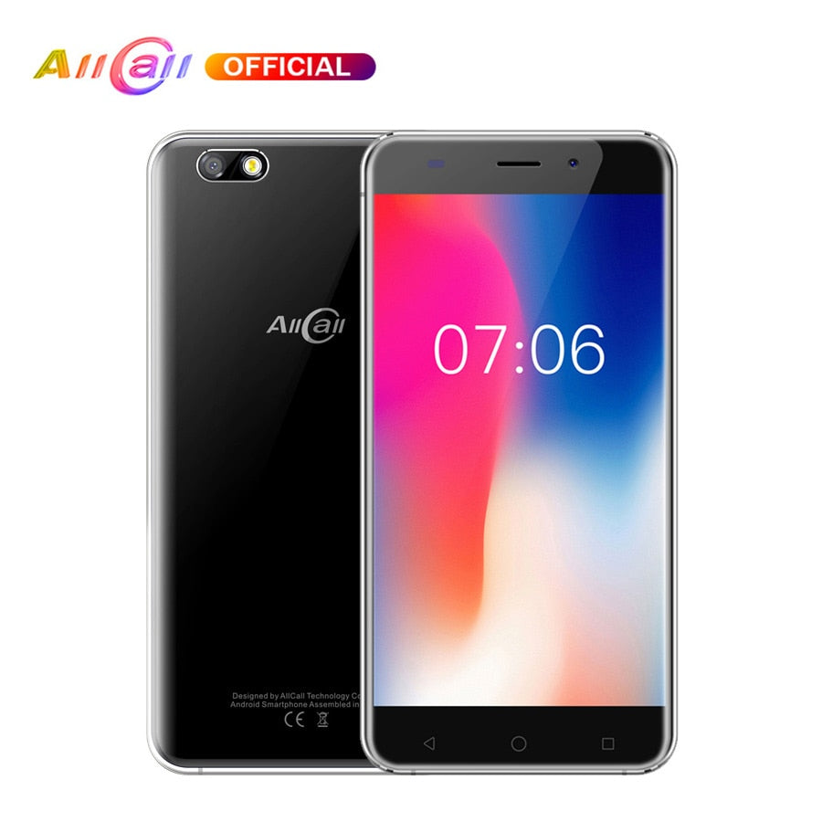 In Stock! Original AllCall Madrid 5.5 Inch HD Dual SIM Android 7.0 MT6580 Quad Core 1GB RAM 8GB ROM 8.0MP 3G WCDMA Mobile Phone