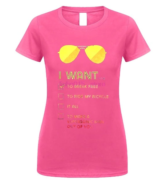 I Want To Break Free T Shirt for Men Queen T-Shirts Freddie Mercury Tees Rock Band Printed Clothes Graphic O Neck 100% Cotton