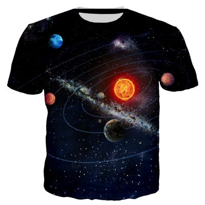 PLstar Cosmos 2019 Newest fashion T shirt Solar System Backgrounds t shirt cool Space 3D print Women Men Summer t shirt