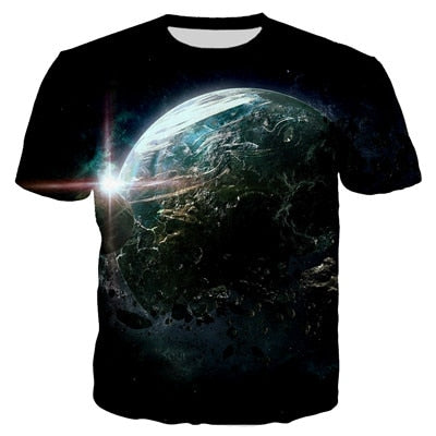 PLstar Cosmos 2019 Newest fashion T shirt Solar System Backgrounds t shirt cool Space 3D print Women Men Summer t shirt