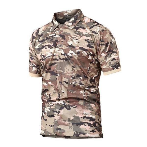 Summer Army Combat Camouflage T-Shirt Man Tactical Military Coolmax Quick-drying Short Sleeve Shirts Breathable Soldiers Uniform