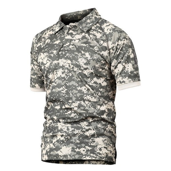Summer Army Combat Camouflage T-Shirt Man Tactical Military Coolmax Quick-drying Short Sleeve Shirts Breathable Soldiers Uniform