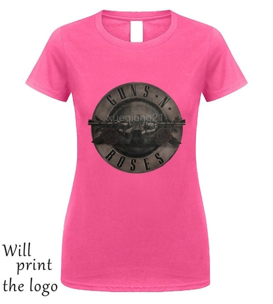 Punk T Shirt Guns N Roses T-Shirt Men Black Tshirt Heavy Metal Tops 100% cotton clothes 3D Gun Rose Print Dress hip Hop