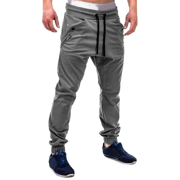 2019 Summer Men's Zipper Patchwork Cotton Casual Sweatpants Drawstring Pant joggers streetwear pantalones hombre pantalon homme