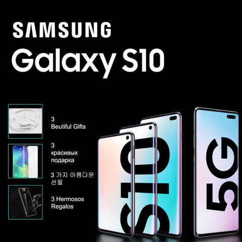 New Samsung Galaxy S10 6.1” Quad HD+ Dynamic AMOLED Infinity Display Screen Ultrasonic Fingerprint ID 8G RAM  Wireless Charge