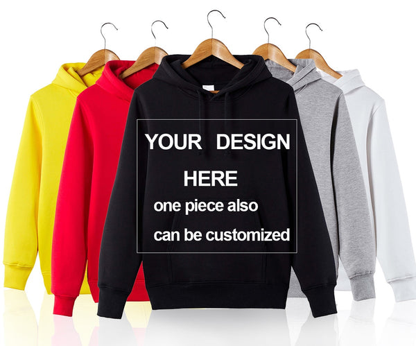 Men/Women Custom Hoodie Customize Logo Personalized Hoodie Free Shipping Customized TWO sides Print Text Hoodie