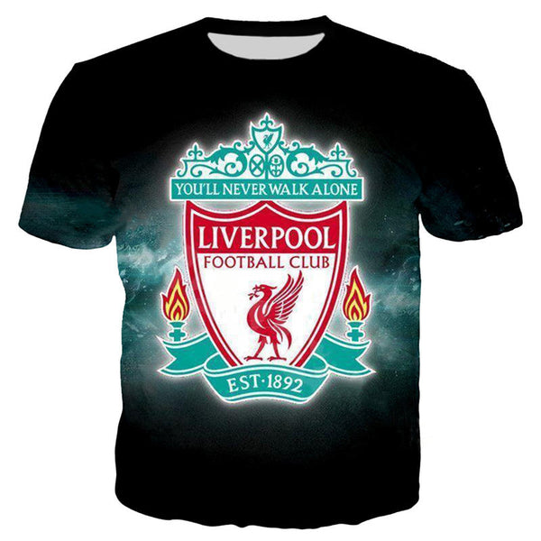 Liumaohua New Popular Liverpool Jersey 3D Print Harajuku Style T Shirt Sweatshirts Summer Casual Streetwear Tees Tops A-911