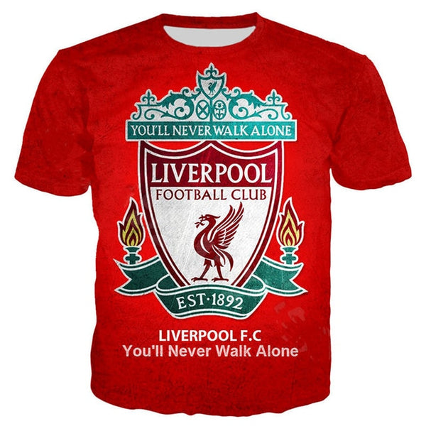 Liumaohua New Popular Liverpool Jersey 3D Print Harajuku Style T Shirt Sweatshirts Summer Casual Streetwear Tees Tops A-911