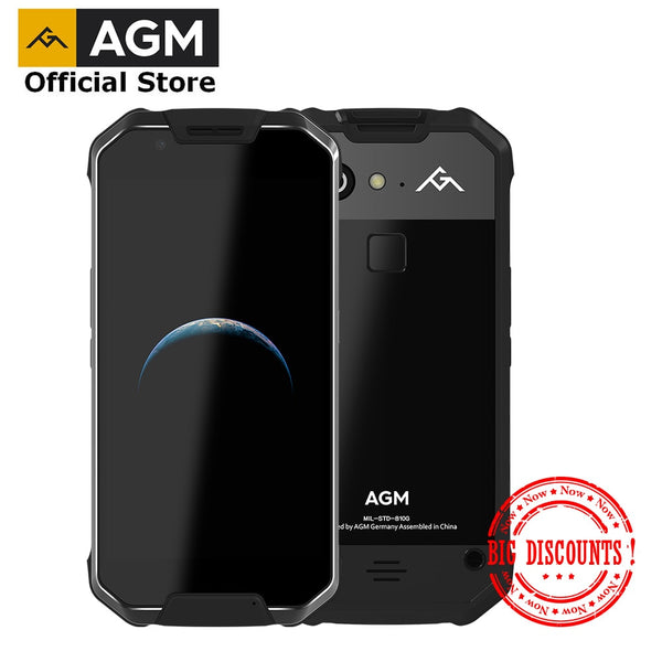 OFFICIAL AGM X2 SE Android 7.1 Durable Smart Phone 6+64G 5.5"AMOLED Screen IP68 Waterproof 6000mAh Dual SIM 16.0 MP front camera